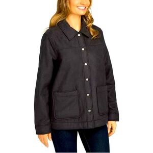 Boston Traders Women’s Fleece Lined Trucker Jacket Black, Size M (New)